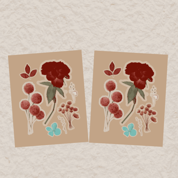 Dried Flowers Sticker Set