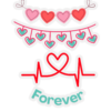 party love heart sticker