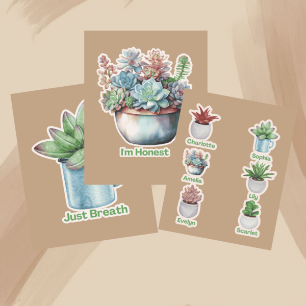 pot flower sticker