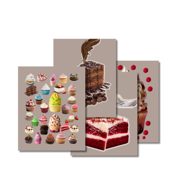 cakes snacks sticker digital download