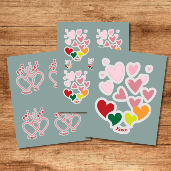 heart sticker digital download