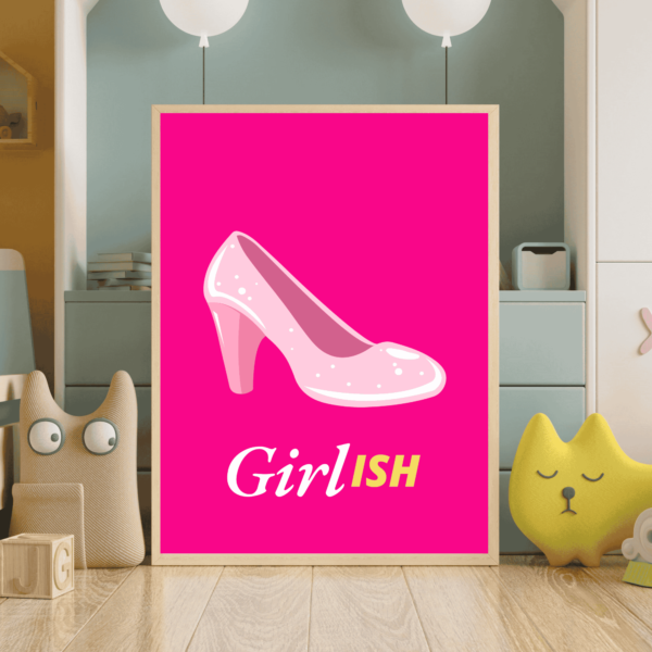 Girly pink poster wall paper, wall art.