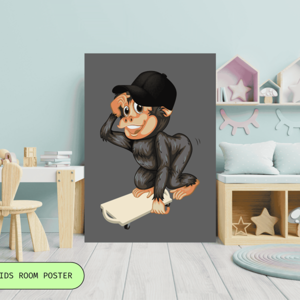 funny monkey poster for kids