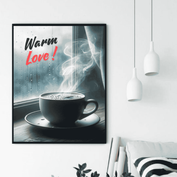 Typographic espresso canvas wall art