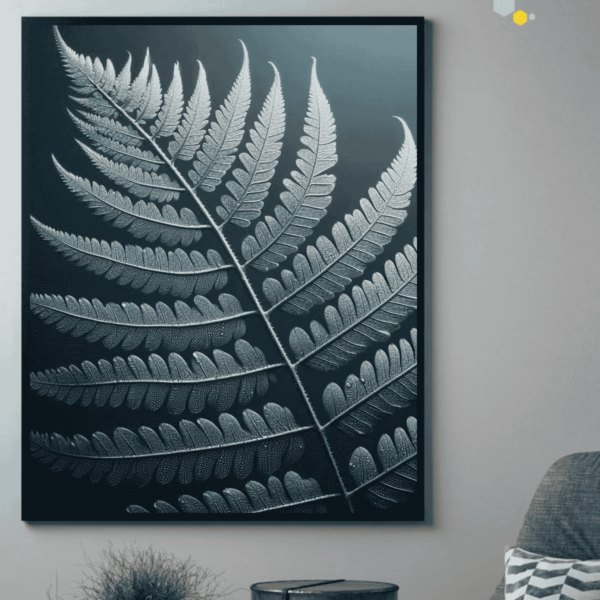 green fern leaf wall art