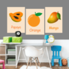 fruits and veggies educational poster for kids