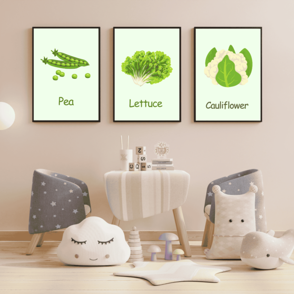 Kids' Vegetable Learning Poster – Fun & Educational