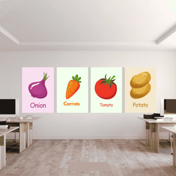 Kids' Vegetable Learning Poster – Fun & Educational