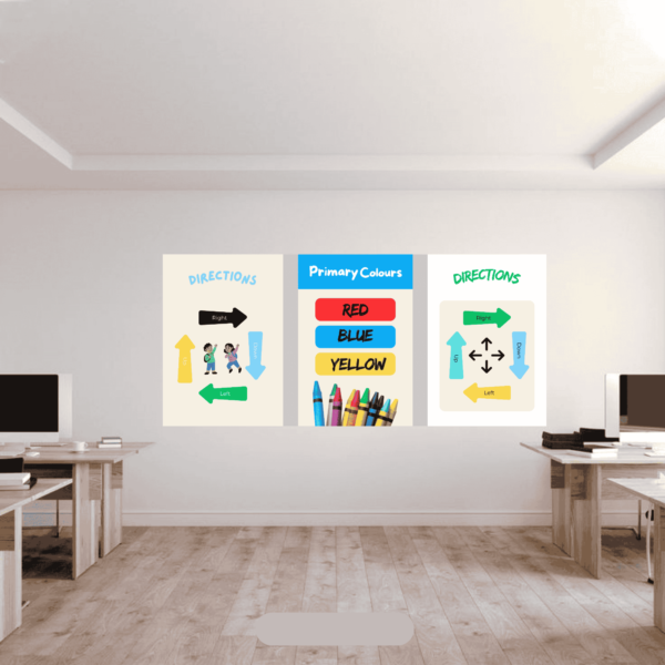 directions and colours kids poster , wall art